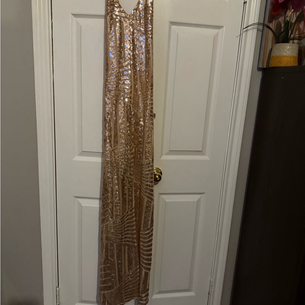 Aria Champagne Sequin Dress